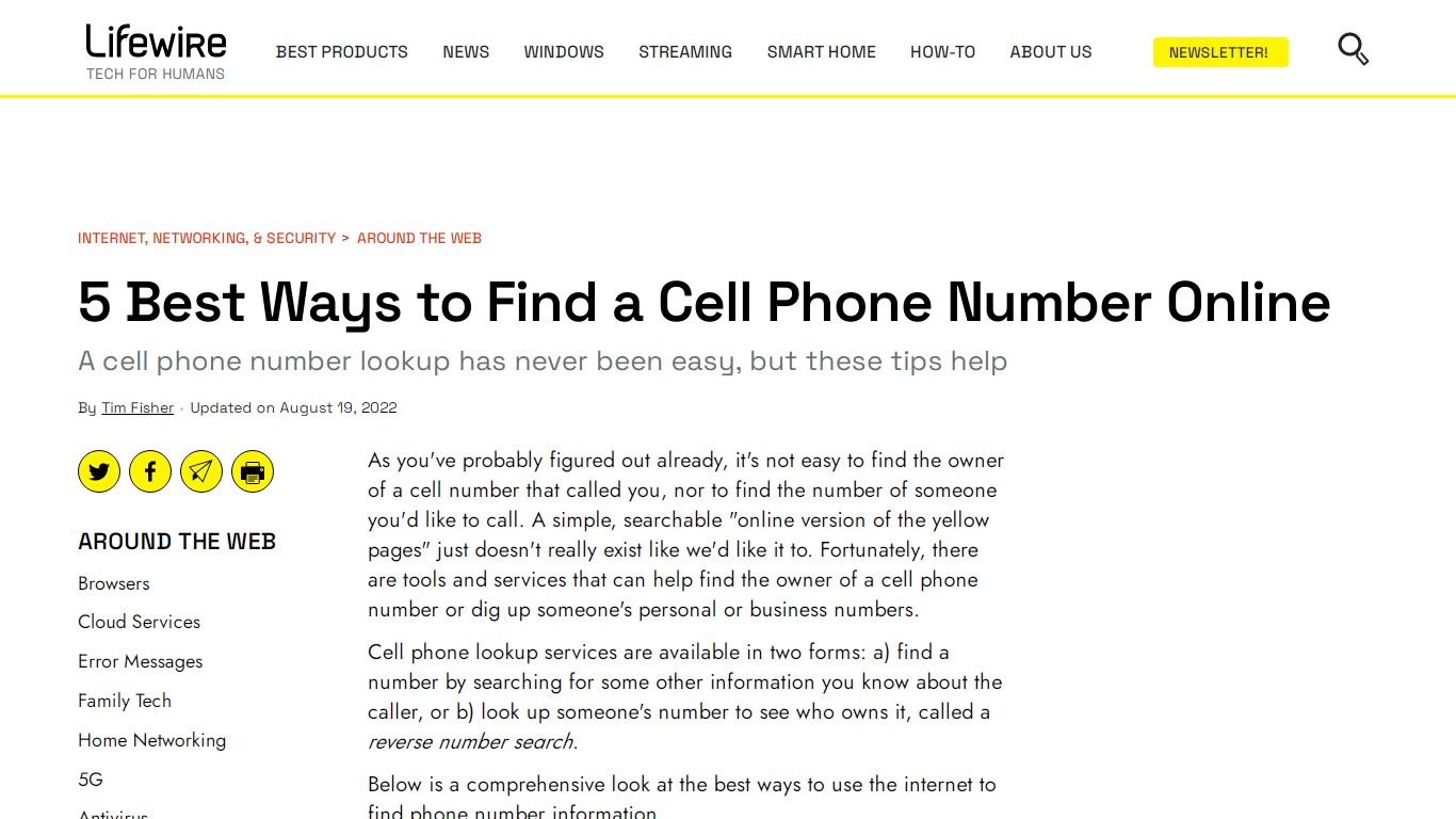 5 Best Ways to Find a Cell Phone Number Online - Lifewire